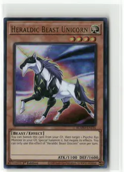 Yugioh Heraldic Beast Unicorn BLMM-EN116 Ultra Rare NM 1st Ed - Image 1