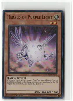 Yugioh Herald of Purple Light BLMM-EN101 Ultra Rare NM 1st Ed - Image 1