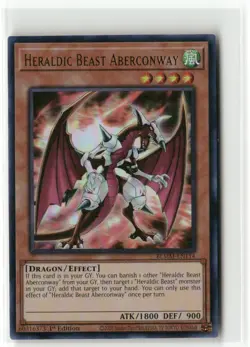 Yugioh Heraldic Beast Aberconway BLMM-EN114 Ultra Rare NM 1st Ed - Image 1