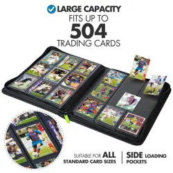 Trading Card Binder for Cards, 9 Pocket, 504 Side Loading Sports Card Binder,... - Image 2