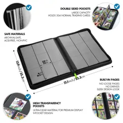 Trading Card Binder for Cards, 9 Pocket, 504 Side Loading Sports Card Binder,... - Image 4