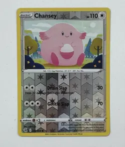 Chansey 202/264 Pokemon TCG Fusion Strike Reverse Holo LP Card SWSH Colorless - Image 1