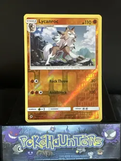 Pokemon Card Lycanroc 76/147 Burning Shadows Reverse Holo Rare Near Mint - Image 1