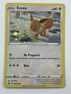 Pokemon TCG Eevee SWSH Black Star Promos SWSH190 Holo Promo NM Card SEE PICS - Image 1