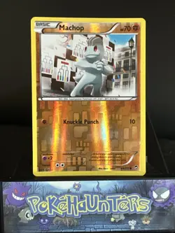Pokemon Card Machop 44/111 Furious Fists Reverse Holo Rare L/P - Image 1