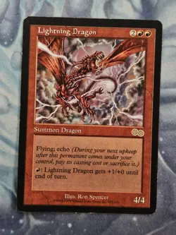 Lightning Dragon x 2 - Urza's Saga - Magic the Gathering - MTG - Light Play - Image 2