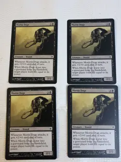 4x Mortis Dogs New Phyrexia MTG Magic The Gathering 2011 66/175 Hound Creature - Image 1