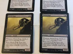 4x Mortis Dogs New Phyrexia MTG Magic The Gathering 2011 66/175 Hound Creature - Image 2