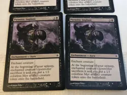 4x Parasitic Implant New Phyrexia MTG Magic Cards NM 2011 67/175 Enchantment - Image 2