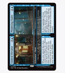 Central Elevator / Promising Stairs - Duskmourn (DSK) - MTG Rare #44 | Regular - Image 1