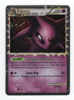 (303398) ESPEON PRIME 81/90 Ultra Rare Holo HGSS Undaunted Pokemon Card - Image 2