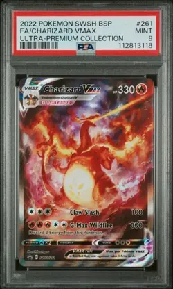2022 Pokemon SWSH Promo #261 Charizard VMAX Illustration Rare PSA MINT 9 SWSH261 - Image 1