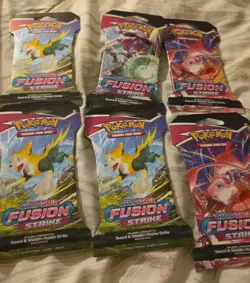 6x Fusion Strike Sleeved Booster Packs - Pokemon TCG New/Sealed - Image 1