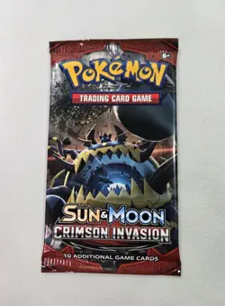 Pokemon Sun and Moon Crimson Invasion Booster Pack | Sealed Unweighed 820650802492 - Image 1
