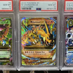 2016 Pokemon XY Evolutions M Mega EX Charizard Blastoise Venusaur 2 13 22 PSA 10 - Image 3