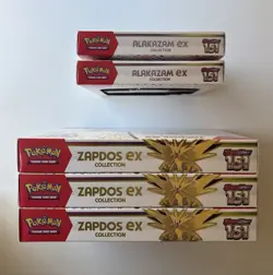 Pokemon TCG Scarlet & Violet 151 (x3) Zapdos + (x2) Alakazam ex Collection Box - Image 2