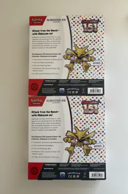 Pokemon TCG Scarlet & Violet 151 (x3) Zapdos + (x2) Alakazam ex Collection Box - Image 4