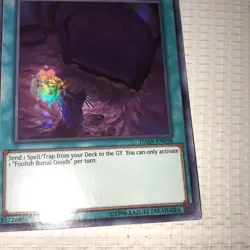 YuGiOh Card DASA-EN058 FOOLISH BURIAL GOODS super rare holo NM Unlimited Spell - Image 2