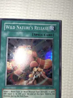 YUGIOH 1st EDITION IOC-033 WILD NATURE’S RELEASE SUPER RARE NEAR MINT NM Spell - Image 3