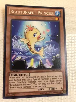 Yugioh Beautunaful Princess PRIO-EN036 Rare 1st Edition Near Mint NM Fish Water - Image 1