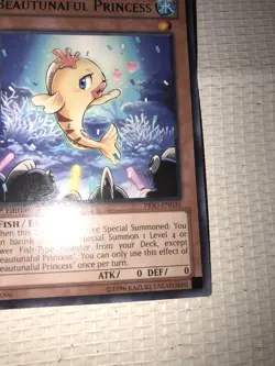 Yugioh Beautunaful Princess PRIO-EN036 Rare 1st Edition Near Mint NM Fish Water - Image 2