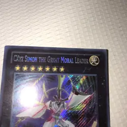 YuGiOh C Xyz Simon the Great Moral Leader NUMH-EN040 Secret Rare 1st Edition NM - Image 4