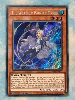 YUGIOH THE WEATHER PAINTER CLOUD SECRET RARE 1ST EDITION NM SPWA-EN031 - Image 1