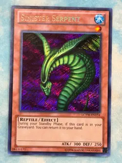 YUGIOH SINISTER SERPENT SECRET RARE NEAR MINT LCYW-EN154 NA PRINT - Image 1