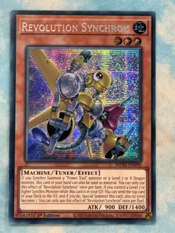 YUGIOH REVOLUTION SYNCHRON PRISMATIC SECRET RARE 1ST NM MP24-EN090 - Image 1
