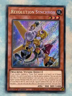 YUGIOH REVOLUTION SYNCHRON SECRET RARE 1ST NM DUNE-EN002 - Image 1