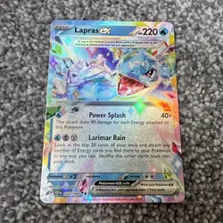 Lapras EX 032/142 Stellar Crown Ultra Rare Double Rare Holo Pokemon TCG Card NM - Image 1
