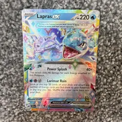 Lapras EX 032/142 Stellar Crown Ultra Rare Double Rare Holo Pokemon TCG Card NM - Image 4