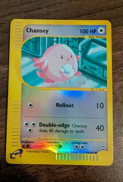 Chansey 69/147 Aquapolis Reverse Holo Vintage Pokemon Card 2002 NM- - Image 1