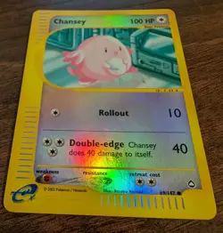 Chansey 69/147 Aquapolis Reverse Holo Vintage Pokemon Card 2002 NM- - Image 2