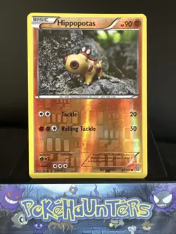 Pokemon Card Hippopotas 87/160 Primal Clash Reverse Holo Rare L/P - Image 1