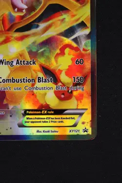Charizard EX XY121 Black Star Promo FULL ART HOLO PROMO Pokemon Card - Image 4