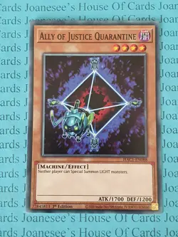 Ally of Justice Quarantine HAC1-EN088 Yu-Gi-Oh Card 1st Edition New - Image 3