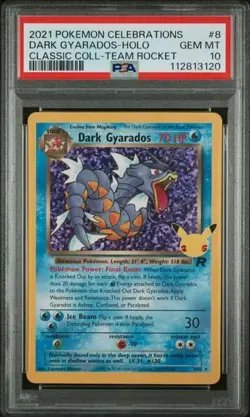 PSA 10 Dark Gyarados 8/82 Celebrations Classic Collection Holo Pokemon Card #8 - Image 1