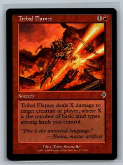Magic The Gathering Invasion 4x Tribal Flames #176/350 MTG TCG CCG Playset - Image 1