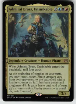 Admiral Brass, Unsinkable Foil M Commander: The Lost Caverns of Ixalan 1 MTG - Image 1