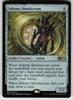 Solemn Simulacrum Foil R Core Set 2021 239 MTG - Image 1