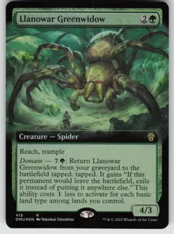 Llanowar Greenwidow (Extended Art) Foil R Dominaria United 415 MTG - Image 1