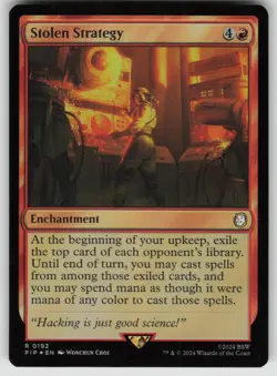 Stolen Strategy Foil R Universes Beyond: Fallout 192 MTG - Image 1