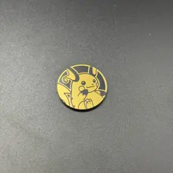 Gold Raichu Coin 2025 Pokemon TCG S-Chinese Scarlet Violet Official Nintendo - Image 1