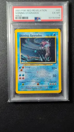 PSA 6 SHINING GYARADOS #65 HOLO 2001 POKEMON NEO REVELATION - Image 2
