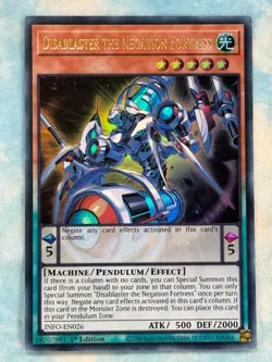 YUGIOH DISABLASTER THE NEGATION FORTRESS ULTRA RARE 1ST NM INFO-EN026 - Image 1
