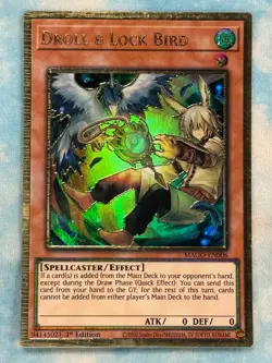 YUGIOH DROLL & LOCK BIRD GOLD ULTRA RARE 1ST NM MAGO-EN006 - Image 1