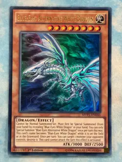 YUGIOH BLUE-EYES ALTERNATIVE WHITE DRAGON ULTRA RARE 1ST NM MVP1-EN046 - Image 1
