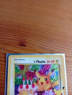 1 x Birthday Pikachu 24 Celebrations Holo Black Star Promo Pokemon Card 5 Here - Image 2