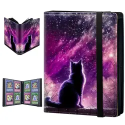 Trading Card Binder, 4 Pocket Trading Cards Album Display Holder, 400 Cards D... - Image 1